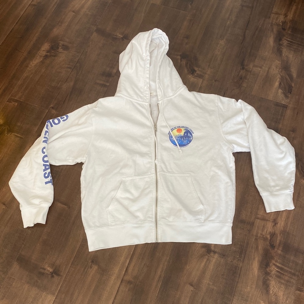 brandy melville gold coast zip up sweatshirt